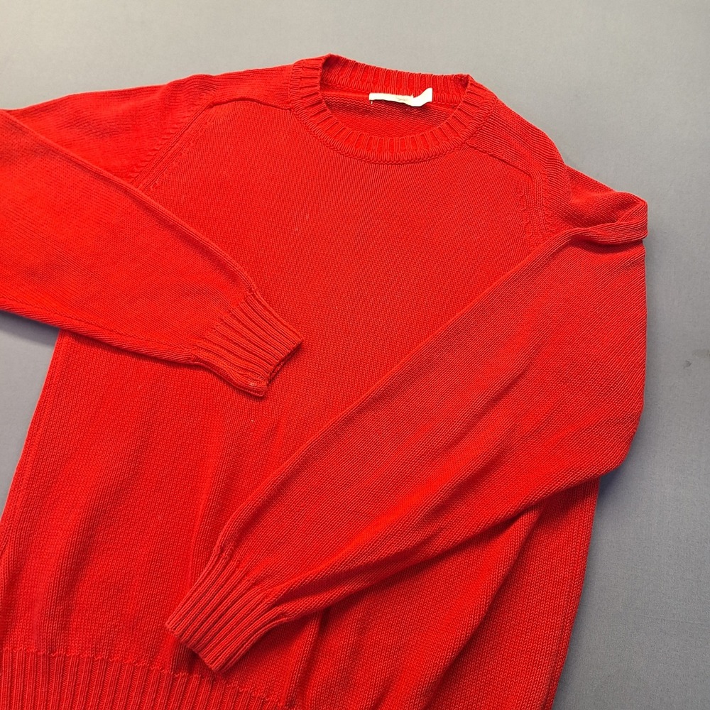 Vintage The Fox Collection Red Cotton Crewneck Sweater Mens Large Made In USA